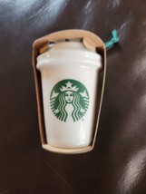 Christmas Starbucks Christmas Ornament White Cup 2016 Ceramic Mug. 2.5&quot;  New - £19.70 GBP