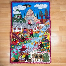 Andean Arpillera Wall Hanging 20x30 – Peruvian Folk Art Quilt, Handmade 3D  - $128.70