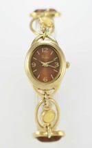 Relic Von Fossil Gold Damen Leicht Lesen Holz Perle Anhänger Quarz Batterie Uhr - £11.69 GBP