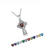 925 Sterling Silver Vintage Celtic Cross Necklace Pendant Serenity Praye... - $2,104.43 MXN