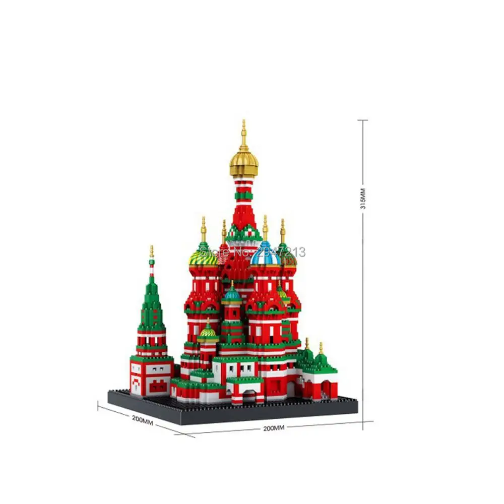 hot city Creative architecture Street view Moscow St. Basil&#39;s Cathedral mini - £73.99 GBP+