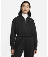 Nike Sportwear Phoenix Fleece Women&#39;s Oversized 1/2 Zip Crop DQ5768-010  - £55.44 GBP