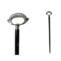 Handmade Wooden Walking Stick with Ornate Chrome Handle, Cane for Men, Cane for  - $37.23+