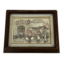 Signed 3D Anton Pieck Framed Art – Vintage Dutch Village Scene – Raised Relief S - $739.52 MXN