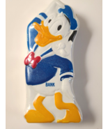 Walt Disney Productions Donald Duck 8.5” Plastic Coin Bank Sealed Mint V... - £26.09 GBP