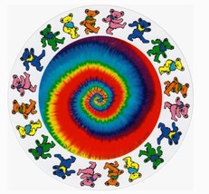 Grateful Dead Dancing Bears Spiral Vinyl Sticke Car Decal - £4.76 GBP