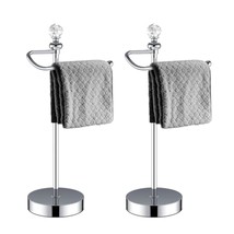 Heavy Weighted Hand Towel Holder (With Crystal Ball) Standing Hand Towel... - $37.99