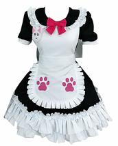 ZYHCOS Girls White Apron Sweet Cute Cat Maid Skirt Waiter Dress Cosplay Costume  - £69.94 GBP