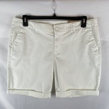 NWT Magellan shorts Happy Camper Bermuda White mid rise 16 women - £11.17 GBP