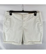 NWT Magellan shorts Happy Camper Bermuda White mid rise 16 women - $269.14 MXN