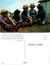 Pennsylvania(PA) Dutch Country Amish Children School Recess Vintage Postcard - £7.39 GBP
