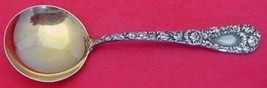 Chrysanthemum by Durgin Sterling Silver Chocolate Spoon Gold Washed 4 1/2&quot; - £101.34 GBP