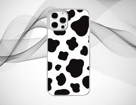 Cow Skin Pattern Black Phone Case Cover for iPhone Samsung Huawei Google - £3.95 GBP+