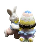 Midwest of Cannon Falls Porcelain Easter Hinged Trinket Box w Baby Yello... - $18.70