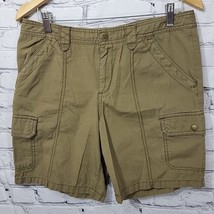 Vintage Eddie Bauer Shorts Womens 8 Brown Ripstop Outdoors Hiking Camping - $19.79