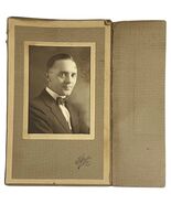 Vintage Portrait Photo Man Bow Tie Early 1900s J Spangler Lexington KY F... - €24,29 EUR
