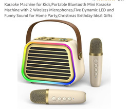 Karaoke Machine for Kids Adults,Portable Bluetooth 5.3 Karaoke Speaker,Mini - $22.65