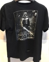 Star Wars Boys XL Darth Vader Graphic Black/White T-Shirt Cotton Tee RN# 117508 - £11.86 GBP