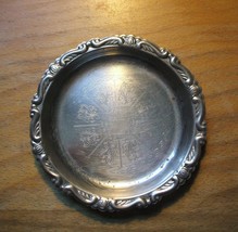 Decorative Silver Plate From Italy - about 4 Inches Round - $34.95