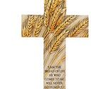 &quot;I Am the Bread of Life&quot; John 6:35 Wall Cross Resin 10&quot; H Catholic Home ... - £21.92 GBP