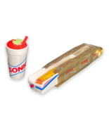 Set of 2 Mini Brands FOODIES Sonic Cherry Limeade &amp; Gold Hot Dog Ultra Rare - £31.91 GBP