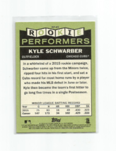 Kyle Schwarber (Chicago Cubs) 2016 Topps Heritage Rookie Performers Insert RP-KS - £3.98 GBP