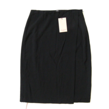 NWT MM. Lafleur Logan in Black Crinkle Crepe Faux Wrap Pencil Skirt 4 - £41.56 GBP