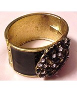 Gorgeous Large Vintage Rhinestone Cuff Clamper Bracelet - $82.00