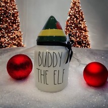 Rae Dunn Holiday Christmas  BUDDY THE ELF Canister White Black Hat Toppe... - $43.37