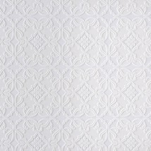White Paintable Maxwell Textured Vinyl Wallpaper, Brewster Rd0671. - £35.61 GBP