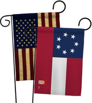 Star &amp; Bars - Impressions Decorative USA Vintage - Applique Garden Flags Pack -  - £24.75 GBP