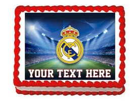 Soccer Real Madrid Edible Cake Image Cake Topper - £7.98 GBP+