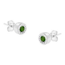 .925 Sterling Silver 1/5 Cttw Round Brilliant-Cut Green Diamond Miracle-... - $79.23