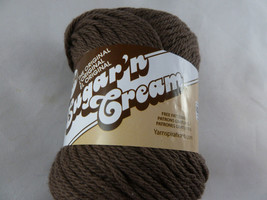 Spinrite Sugar&#39;n Cream Yarn Solid Super Size Warm Brown worsted Cotton C... - £4.64 GBP