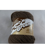 Spinrite Sugar&#39;n Cream Yarn Solid Super Size Warm Brown worsted Cotton C... - $8.11 CAD