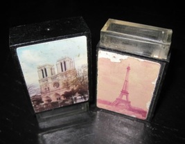 LURIMETTE A GAZ by Silver Match Eiffel Tower &amp; Notre Dame Cathedral Ligh... - $24.99
