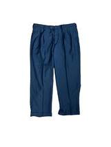 Jos A Bank Traveler Pants Mens 42X29 Navy Blue Cuffed Slider Waistband Griper - $44.55