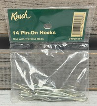 NEW Kirsch 3.0" Slip-In Long Pin-on Heading Hooks 14 Count for Curtains/ Drapes - $6.91+