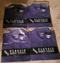 Lot of 4 Boy&#39;s School Uniform Royal Blue LS Polo Shirts Sz 7 New 4 Shirt... - £21.21 GBP