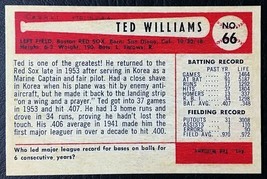 1954 Bowman #66 Ted Williams Reprint - MINT - Boston Red Sox - £1.56 GBP