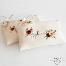 Personalized Bridesmaid Proposal Gift Makeup Bag Maid of Honor Cosmetic Pouch Cu - £15.84 GBP+