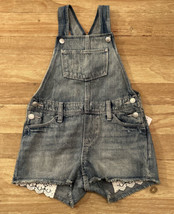 Old Navy Denim Jean Shortalls Overalls Cutoffs Lace Girls Medium (8) NEW - £24.22 GBP