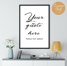 Personalized Wall Art Create Your Own Custom Quote Motivational Sayings Poster - £20.07 GBP+