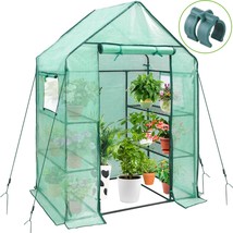 Ohuhu Greenhouse for Outdoors with Mesh Side Windows, 3 Tiers 4 Shelves ... - $101.99