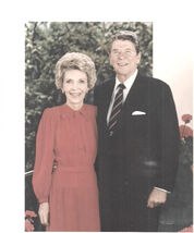 RONALD &amp; NANCY REAGAN vintage 8" x 10" color Kodak photo (from White House) - $24.74