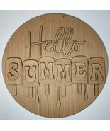 Hello Summer Popsicle Wood Door Hanger Blank - €15,54 EUR