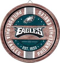 Philadelphia Eagles Team Logo Wooden Barrel Sign - £24.59 GBP