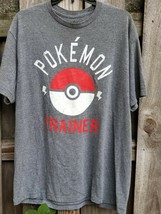 Pokemon Trainer Pokeball T-Shirt Mens size XL Gray - $16.14