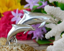 Vintage Kabana Dolphin Porpoise Brooch Pin Pendant Sterling Silver - $54.95