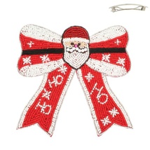  Christmas Santa Bow Barrette Hair Clip - $35.55